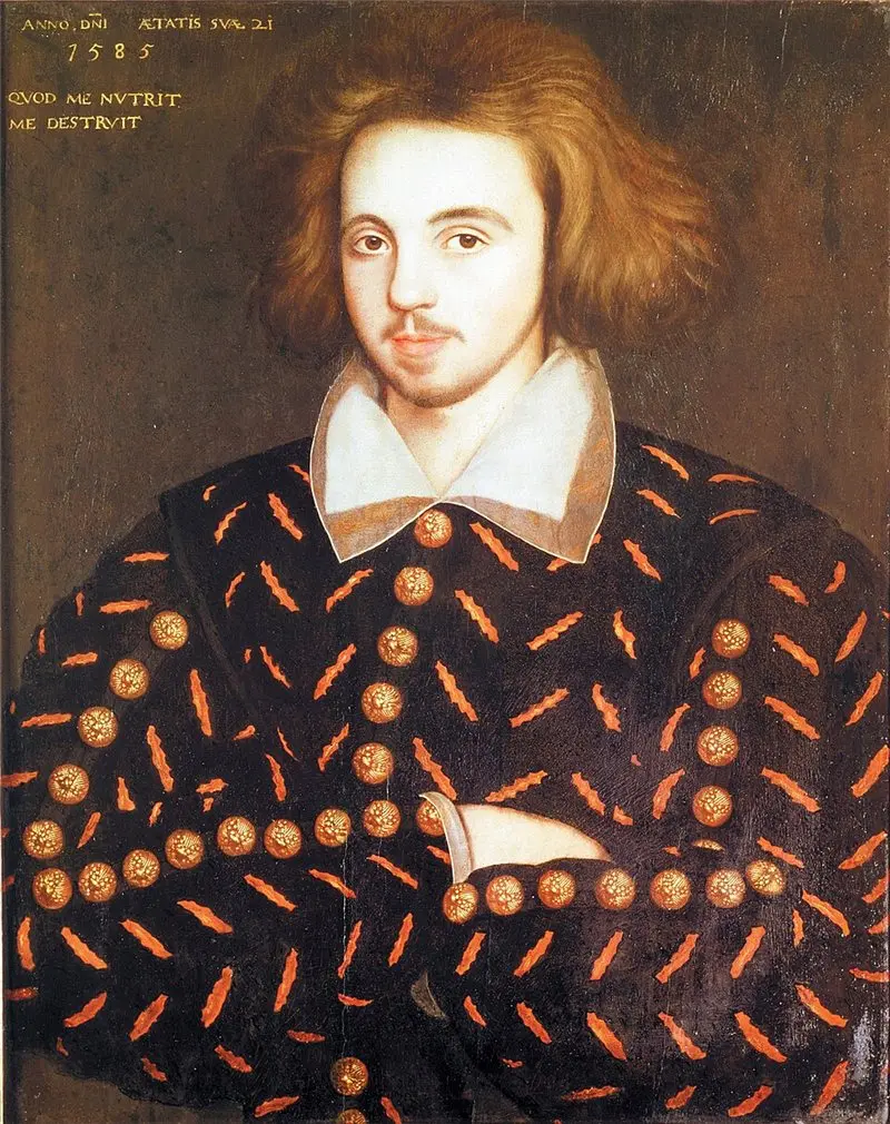 Image: Anonymous, presumed portrait of Marlowe (1585) Christopher Marlowe