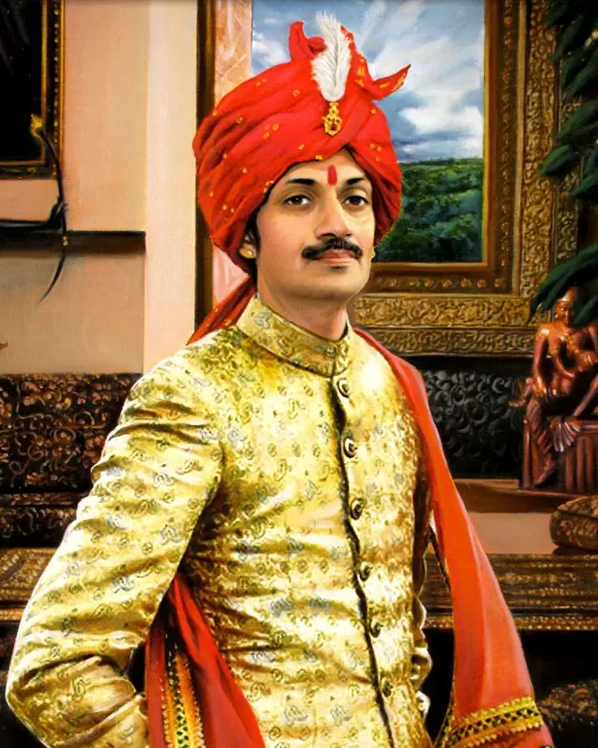Image: Hemant Bhavsar, painting Manvendra Singh Gohil