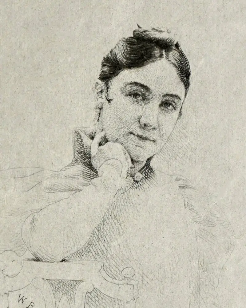Image: After Otto Wegener (c. 1885), drawing Rachilde
